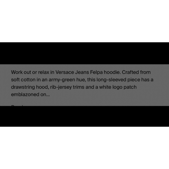 Versace Felpa Logo Hoodie NWOT Medium, Rare, Perfect Condition - Picture 14 of 14